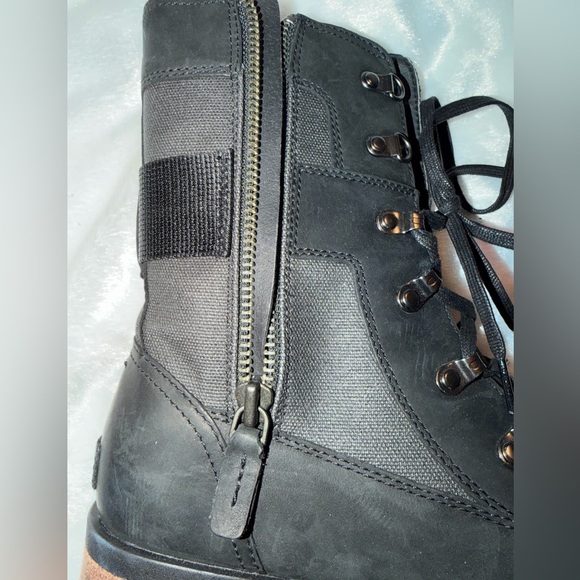 Sorel Black Women's Combat Boots - Picture 5 of 14